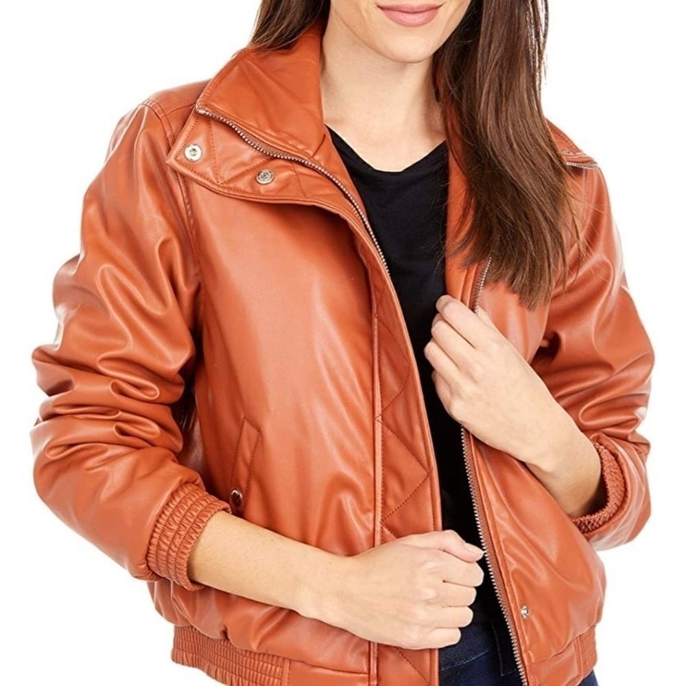 Blank NYC Faux Leather Rule Breaker Bomber Jacket
